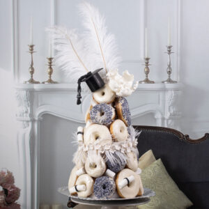 Signature Pearls and Feathers – Graduation Donuts Tower